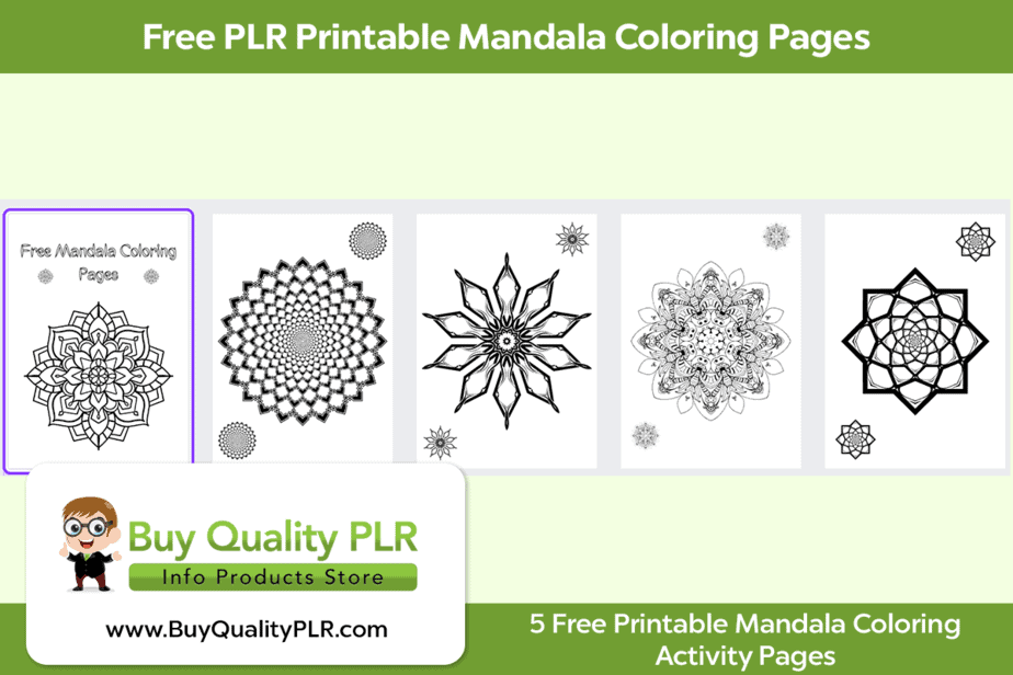 Printable Mandala Coloring Pages – Includes 5&nbsp;Printable Mandala Coloring Pages With Commercial Use Rights